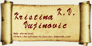 Kristina Vujinović vizit kartica